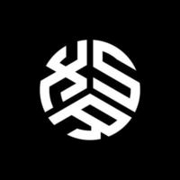 création de logo de lettre xsr sur fond noir. concept de logo de lettre initiales créatives xsr. conception de lettre xsr. vecteur