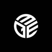 création de logo de lettre mqe sur fond noir. concept de logo de lettre initiales créatives mqe. conception de lettre mqe. vecteur