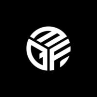 création de logo de lettre mqf sur fond noir. concept de logo de lettre initiales créatives mqf. conception de lettre mqf. vecteur