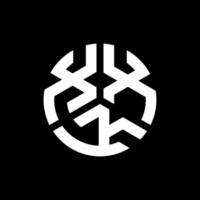 création de logo de lettre xxk sur fond noir. concept de logo de lettre initiales créatives xxk. conception de lettre xxk. vecteur