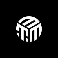 création de logo de lettre mtm sur fond noir. concept de logo de lettre initiales créatives mtm. conception de lettre mtm. vecteur