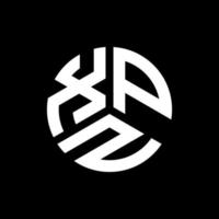 création de logo de lettre xpz sur fond noir. concept de logo de lettre initiales créatives xpz. conception de lettre xpz. vecteur