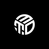 création de logo de lettre mto sur fond noir. concept de logo de lettre initiales créatives mto. conception de lettre mto. vecteur