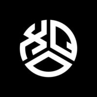 création de logo de lettre xqo sur fond noir. concept de logo de lettre initiales créatives xqo. conception de lettre xqo. vecteur