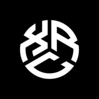 création de logo de lettre xrc sur fond noir. concept de logo de lettre initiales créatives xrc. conception de lettre xrc. vecteur