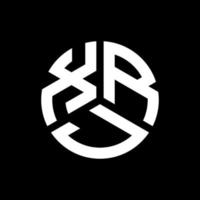 création de logo de lettre xrj sur fond noir. concept de logo de lettre initiales créatives xrj. conception de lettre xrj. vecteur