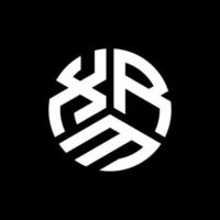 création de logo de lettre xrm sur fond noir. concept de logo de lettre initiales créatives xrm. conception de lettre xrm. vecteur