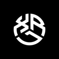 création de logo de lettre xrl sur fond noir. concept de logo de lettre initiales créatives xrl. conception de lettre xrl. vecteur