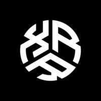 création de logo de lettre xrr sur fond noir. concept de logo de lettre initiales créatives xrr. conception de lettre xrr. vecteur