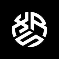 création de logo de lettre xrs sur fond noir. concept de logo de lettre initiales créatives xrs. conception de lettre xrs. vecteur