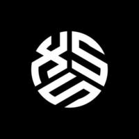 création de logo de lettre xss sur fond noir. concept de logo de lettre initiales créatives xss. conception de lettre xss. vecteur