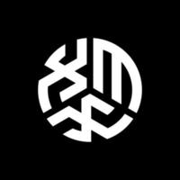 création de logo de lettre xmx sur fond noir. concept de logo de lettre initiales créatives xmx. conception de lettre xmx. vecteur