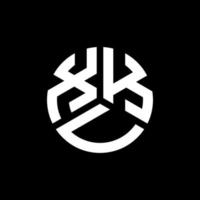 création de logo de lettre xkv sur fond noir. concept de logo de lettre initiales créatives xkv. conception de lettre xkv. vecteur