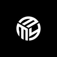 création de logo de lettre mmy sur fond noir. concept de logo de lettre initiales créatives mmy. conception de lettre mmy. vecteur