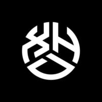 création de logo de lettre xhc sur fond noir. concept de logo de lettre initiales créatives xhc. conception de lettre xhc. vecteur