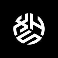 création de logo de lettre xhs sur fond noir. concept de logo de lettre initiales créatives xhs. conception de lettre xhs. vecteur