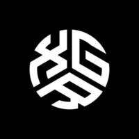 création de logo de lettre xgr sur fond noir. concept de logo de lettre initiales créatives xgr. conception de lettre xgr. vecteur