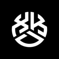 création de logo de lettre xkd sur fond noir. concept de logo de lettre initiales créatives xkd. conception de lettre xkd. vecteur