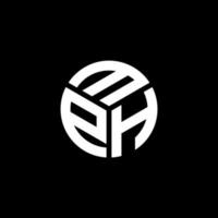 création de logo de lettre mph sur fond noir. concept de logo de lettre initiales créatives mph. conception de lettre mph. vecteur