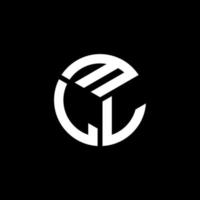 création de logo de lettre mll sur fond noir. concept de logo de lettre initiales créatives mll. conception de lettre mll. vecteur