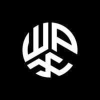 création de logo de lettre wpx sur fond noir. concept de logo de lettre initiales créatives wpx. conception de lettre wpx. vecteur
