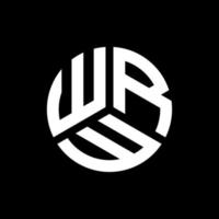 création de logo de lettre wrw sur fond noir. concept de logo de lettre initiales créatives wrw. conception de lettre wrw. vecteur