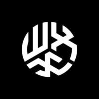 création de logo de lettre wxx sur fond noir. concept de logo de lettre initiales créatives wxx. conception de lettre wxx. vecteur