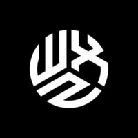 création de logo de lettre wxz sur fond noir. concept de logo de lettre initiales créatives wxz. conception de lettre wxz. vecteur