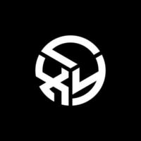 création de logo de lettre lxy sur fond noir. concept de logo de lettre initiales créatives lxy. conception de lettre lxy. vecteur