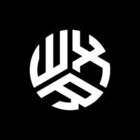 création de logo de lettre wxr sur fond noir. concept de logo de lettre initiales créatives wxr. conception de lettre wxr. vecteur