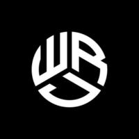 création de logo de lettre wrj sur fond noir. concept de logo de lettre initiales créatives wrj. conception de lettre wrj. vecteur