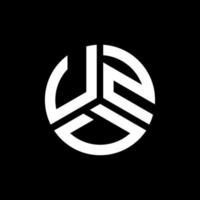 création de logo de lettre uzd sur fond noir. concept de logo de lettre initiales créatives uzd. conception de lettre uzd. vecteur