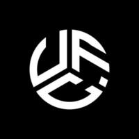 création de logo de lettre ufc sur fond noir. concept de logo de lettre initiales créatives ufc. conception de lettre ufc. vecteur