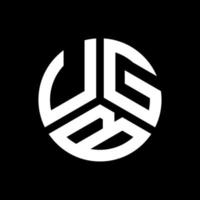 création de logo de lettre ugb sur fond noir. concept de logo de lettre initiales créatives ugb. conception de lettre ugb. vecteur
