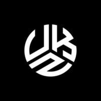 création de logo de lettre ukz sur fond noir. concept de logo de lettre initiales créatives ukz. conception de lettre ukz. vecteur