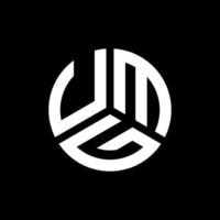 création de logo de lettre umg sur fond noir. concept de logo de lettre initiales créatives umg. conception de lettre umg.
