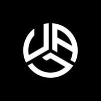 création de logo de lettre ual sur fond noir. concept de logo de lettre initiales créatives ual. conception de lettre ual. vecteur