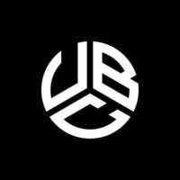 création de logo de lettre ubc sur fond noir. concept de logo de lettre initiales créatives ubc. conception de lettre ubc. vecteur