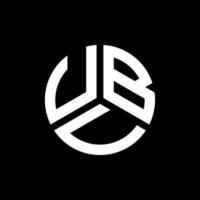 création de logo de lettre ubv sur fond noir. concept de logo de lettre initiales créatives ubv. conception de lettre ubv. vecteur