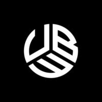 création de logo de lettre ubw sur fond noir. concept de logo de lettre initiales créatives ubw. conception de lettre ubw. vecteur