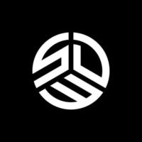 création de logo de lettre sdw sur fond noir. concept de logo de lettre initiales créatives sdw. conception de lettre sdw. vecteur