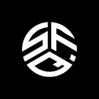 création de logo de lettre sfq sur fond noir. concept de logo de lettre initiales créatives sfq. conception de lettre sfq. vecteur