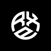 création de logo de lettre rxp sur fond noir. concept de logo de lettre initiales créatives rxp. conception de lettre rxp. vecteur