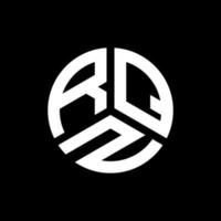 création de logo de lettre rqz sur fond noir. concept de logo de lettre initiales créatives rqz. conception de lettre rqz. vecteur