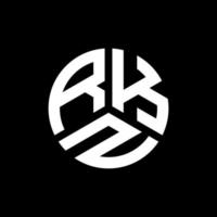 création de logo de lettre rkz sur fond noir. concept de logo de lettre initiales créatives rkz. conception de lettre rkz. vecteur