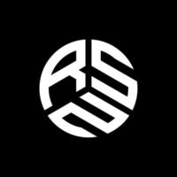 création de logo de lettre rsn sur fond noir. concept de logo de lettre initiales créatives rsn. conception de lettre rsn. vecteur