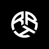 création de logo de lettre rrh sur fond noir. concept de logo de lettre initiales créatives rrh. conception de lettre rrh. vecteur