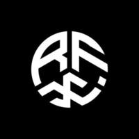 création de logo de lettre rfx sur fond noir. concept de logo de lettre initiales créatives rfx. conception de lettre rfx. vecteur