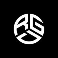 création de logo de lettre rgd sur fond noir. concept de logo de lettre initiales créatives rgd. conception de lettre rgd. vecteur