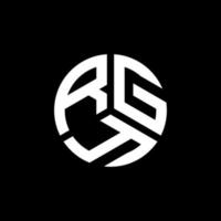 création de logo de lettre rgy sur fond noir. concept de logo de lettre initiales créatives rgy. conception de lettre rgy. vecteur